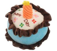 FELTECHELECTR Adorable Plush Dog Cake Shaped Soft Birthday for Small Dogs and Puppies, Cuddly Companion for Daily Play and Bedtime