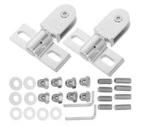 FELTECHELECTR Alloy Glass Door Pivot Hinges Set 2 Heavy Duty Top and Bottom Clamps for Frameless Shower Door Replacement in Bathroom