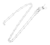 FELTECHELECTR Anti-lost Earphone Strap Lanyard with Pearl Beads Alloy Chain for Wireless Earbuds and Sunglasses Non-slip Flexible Hanging Rope Versatile Eyeglass Holder for Men and Women