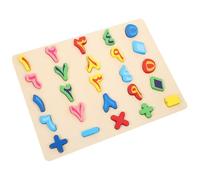 FELTECHELECTR Arabic Number Puzzle for Educational Matching Game Medium Natural Color Early Learning Tool for Preschoolers Develops Logic and Number Recognition Skills