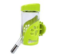 FELTECHELECTR Automatic Dog Water Dispenser 350ml Plastic Hanging Pet Water Feeder with Screw Clamping and Drinking Nozzle for Small Dogs and Cats Home Use
