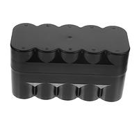 FELTECHELECTR Black Film Roll Canisters Storage Box for 10 Rolls Hard Plastic Protective Film Holder Case for Photographers Compact Camera Reel Storage Container with Lid for Darkroom