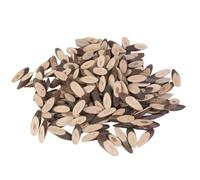 FELTECHELECTR Blank Oval Wood Slices Discs Wood Material for Crafts 100pcs with Fine Polishing on Both Sides for Wedding Decorative Ideas and Craft Embellishments