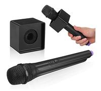 FELTECHELECTR Boys and Girls Microphone Toy with Flag Station Prop for Pretend Play Simulation Microphone for Birthday Parties Confidence Building Stage Props