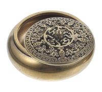 FELTECHELECTR Brass Incense Burner Censer for Desktop Decor, Mini Aroma Therapy Burner with Coffee Colour, Elegant and Simple Design, for Relaxing and Home Fragrance