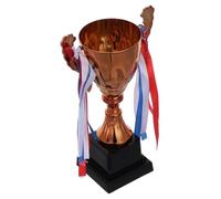FELTECHELECTR Bronze 3d Metal Trophy Cup for Soccer and Basketball League Championship, Elegant Design with Professional Craftsmanship, Easy to Carry Sports Award for Academic Events and Team
