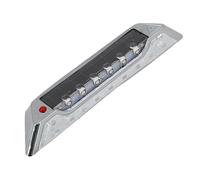 FELTECHELECTR Car Door Bumper with Warning Light and Anti-collision Function White Abs Material Reflective Strip Protector for Rearview Mirror and Car Door Solar LED Static Elimination