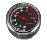 FELTECHELECTR Car Thermometer for Dashboard with Backlit Display and No Drilling Required, Alloy and Glass Material, for Night and Dark Condition Use in Vehicle Interior