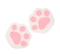 FELTECHELECTR Cat Paws Silicone Key Protector Caps 2Pcs White Soft Material for Home and School Key Identification