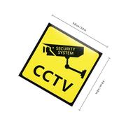 FELTECHELECTR Cctv Security Warning Stickers 5pcs 10x10cm Video Signs Outdoor No Trespassing Camera Sign for Property Surveillance Yard Safety