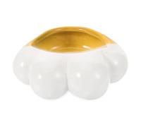 FELTECHELECTR Ceramic Hamster Feeding Bowl Unique Cartoon Shape, Spill-proof Small Pet Food Dish for Hamsters and Small Animals, Suitable for Occasion, Sturdy and Easy to Clean