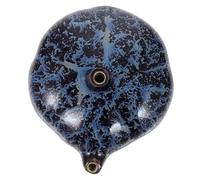 FELTECHELECTR Ceramic Ink Water Container Pottery Water Pot with Creative Modeling Design Bright Blue Colour for Chinese Paintings