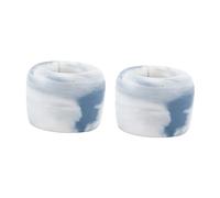 FELTECHELECTR Ceramic Marble Toothbrush Holder Rack with Ring Design, Blue Marble Pattern, 2pcs Toothbrush Stand Storage Organizer for Bathroom and Kitchen Accessories