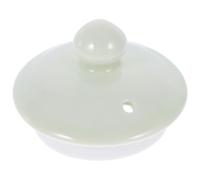 FELTECHELECTR Ceramic Replacement Tea Kettle Lid for Teapot and Tea Cup, Heat-Resistant, Easy to Use and Wash, Suitable for Camping and Staying at Home, Light Green Colour