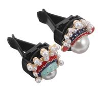 FELTECHELECTR Chinese Opera Mask Car Air Freshener Vent Clip 2pcs Set Aromatherapy Diffuser for Car Vents Unique Scent Clips Groom and Bride Design for Interior Fragrance