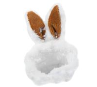 FELTECHELECTR Coffee Plush Pet Headband Rabbit Ear Design Warm Hat Reusable Multi-purpose Small Pets Winter Parties