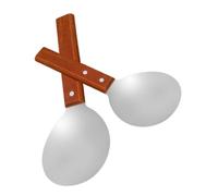 FELTECHELECTR Commercial Grade Wood and Stainless Steel Serving Spoons Heavy-Duty Kitchen Utensils for Rice Tofu and Soup Food-Safe Nonporous Surface Handheld Kitchen Accessories for Home and