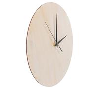 FELTECHELECTR Craft Clock Face 25Cm Round Wooden Dial Blank Panel for Nursery Classroom and Home Painting and Decoration