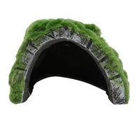 FELTECHELECTR Creative Resin Flocking Tortoise Moss Cave Hiding Cave Ornament for Reptile Pets, Useful Fish Tank Decoration Suitable for Aquarium and Fish Tank Use
