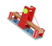 FELTECHELECTR Creative Wooden Drawbridge Train Track for DIY Model Railway Bridge Compatible with Major Brands Stimulates Logical Thinking and Expands Railway Play