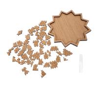FELTECHELECTR Creative Wooden Jigsaw Puzzle for Adults Irregular Hexagon Shape Stress Relief Puzzle Unique Decompression Brain Teaser
