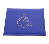 FELTECHELECTR Disability Certificate Holder Sleeve Dark Blue Badge Organizer with Id Card and Bank Card Cover Protective Document Sleeve and Social Security Ids