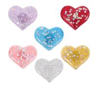 FELTECHELECTR DIY Diamond Drawing Locators 6Pcs Heart Shape Fixators for Cross Stitch and Rhinestone Pressing Tool Craft Accessories for Embroidery Projects
