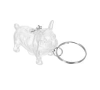 FELTECHELECTR Dog Shaped Pet Hair Storage Box Keychain for Cat and Dog Hair, Compact and Lightweight Memorial Keepsake for Pet Memorial Days and Moving to A New Home, Made of Sturdy Plastic