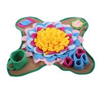 FELTECHELECTR Dog Snuffle Mat Flower Shape Slow Feeding Blanket for Dogs, Pet Treat Dispenser and Nose Work Play Mat, Suitable for Puppy Energy Release and Training