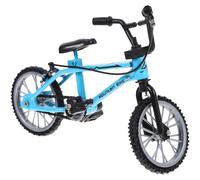FELTECHELECTR Dollhouse Miniature Bicycle with Brakes Blue Tiny Artificial Mountain Bike Model Photo Prop for Dollhouse Scenes and Miniature Collectibles