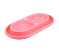 FELTECHELECTR Double Cat Food Bowl with Water Dish for Medium Small Pets Pp Material Dual Bowl Design to Stop Food Stealing Suitable for Indoor and Outdoor Use Modern and Stylish