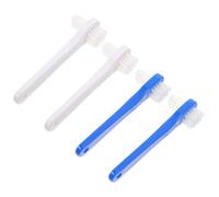 FELTECHELECTR Double-Head Teeth Brush 4pcs Pack for Adult Full Denture Care with Pp Material Portable Use