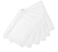 FELTECHELECTR Drawstring Bags Multifunctional 6pcs White Fabric Silk for Organizing Underwear Dustproof Storage Pouches, for Travel and Dorm Use