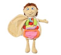 FELTECHELECTR Educational Plush Human Body Organ Puzzle for Preschoolers Soft Skin-friendly Material Enhances Cognitive Skills and Hand-eye Coordination Teaching Body Organ Awareness for Boys