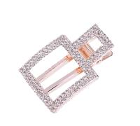 FELTECHELECTR Elegant Diamond Hollow out Heart Shape Hair Clip for Women, Alloy Material with Good Grip and Sturdy Hold, Decorative Hair Accessory for Everyday Use Random Color