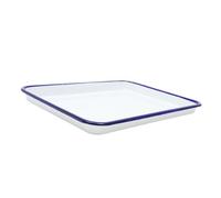 FELTECHELECTR Enamel Bake Pan for Roasting and Baking Reusable Washable Baking Tray for Oven Use Retro Design Wear-Resistant and Practical Cooking