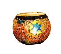 FELTECHELECTR European Style Glass Candle Holder Handmade Artwork Decor for Tea Light, Safe and Convenient to Use, for Wedding Party or Office Decoration