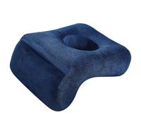 FELTECHELECTR Face down Office Nap Pillow with Arm Hole, Blue Hollow Desk Sleeping Cushion, Pp Cotton Soft Support for Neck and Face Rest at Work Or Travel