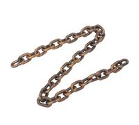 FELTECHELECTR Fake Plastic Dog Chain Medium Size Copper Colour Lightweight PVC Chain for Halloween Costume and Pet Photo Sessions