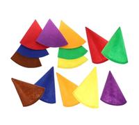 FELTECHELECTR Felt Cone Hats Universal Size 14pcs with Comfortable Wear Random Color for Halloween and Christmas Gnome Costume for Birthday Parties and Theatrical Performances