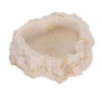 FELTECHELECTR Food Bowl for Bearded Dragon Snake Feeding Dish Easy to Clean Compact Resin 3.73x3.69x0.90in Terrarium Home Use for Corn Snakes and Pet Arachnids