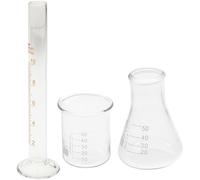 FELTECHELECTR Glass Measuring Cylinder Set High Temperature Resistance Synthetic Material and 3pcs with Accurate Scale for Lab Equipment Chemistry and Experimental Projects