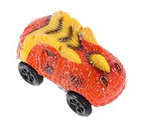 FELTECHELECTR Glowing Dinosaur Electric Track Car for Orange Racing Vehicle Abs Material Hand-eye Coordination Development Compatible with Flexible Tracks