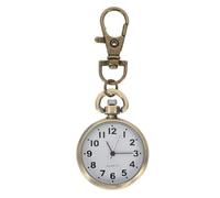FELTECHELECTR Golden Alloy Nurse Fob Watch with Easy-to-Read Dial and Secure Keychain Design, for Occasions and Hospital Use, Lightweight and Sturdy Nursing Pocket Watch