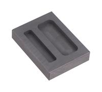 FELTECHELECTR Graphite Ingot Mold, Dual Cavity Refining Scrap Bar Mold, Melting Casting Mould for Gold Silver Non-Ferrous Metal Craft