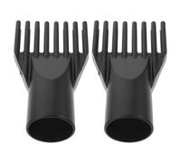 FELTECHELECTR Hair Dryer Comb Attachment Nozzle Black 2pcs for Blow Dryer, Abs Material Maximizes Volume and Sturdy, Suitable for Travel and Barber Shop Use