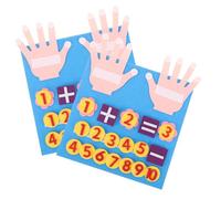 FELTECHELECTR Handmade Felt Math Board Educational Number Toy for Toddlers Preschool Teaching Aid Addition and Subtraction Counting Game 2 Sets Cognitive Learning Supplies