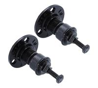 FELTECHELECTR Handrail Bracket 2Pcs Iron Pipe Support for Indoor Stair Banister Heavy Duty Wall Mounting