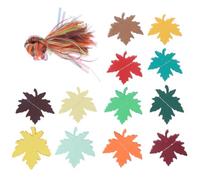FELTECHELECTR Hanging Tags and Silk Ribbon 120 Pcs Maple Leaf Kraft Paper with Hole, Message Cards and Make-a-Wish Cards, Creative and Beautiful Design Gift Wrapping for Festival Party