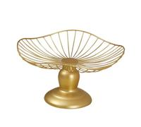 FELTECHELECTR High Base Wire Fruit Basket Decorative Snack Holder for Wedding Party Table Iron Art Fruit Bowl Tray Desserts and Biscuit Storage